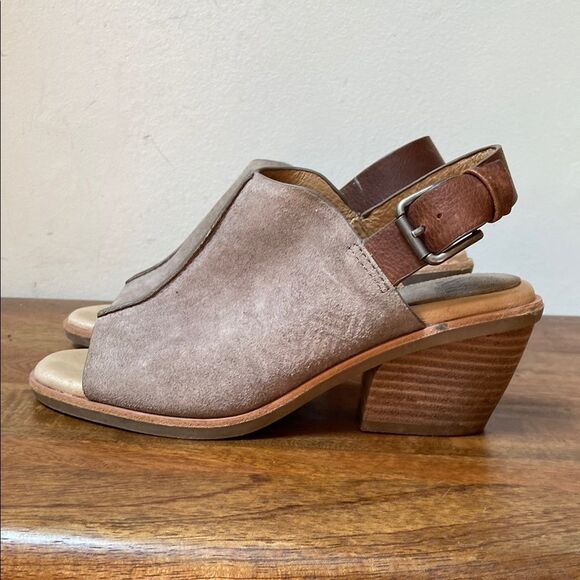 Sofft Tan and Brown Mules with Chunky Heel - Picture 2 of 9
